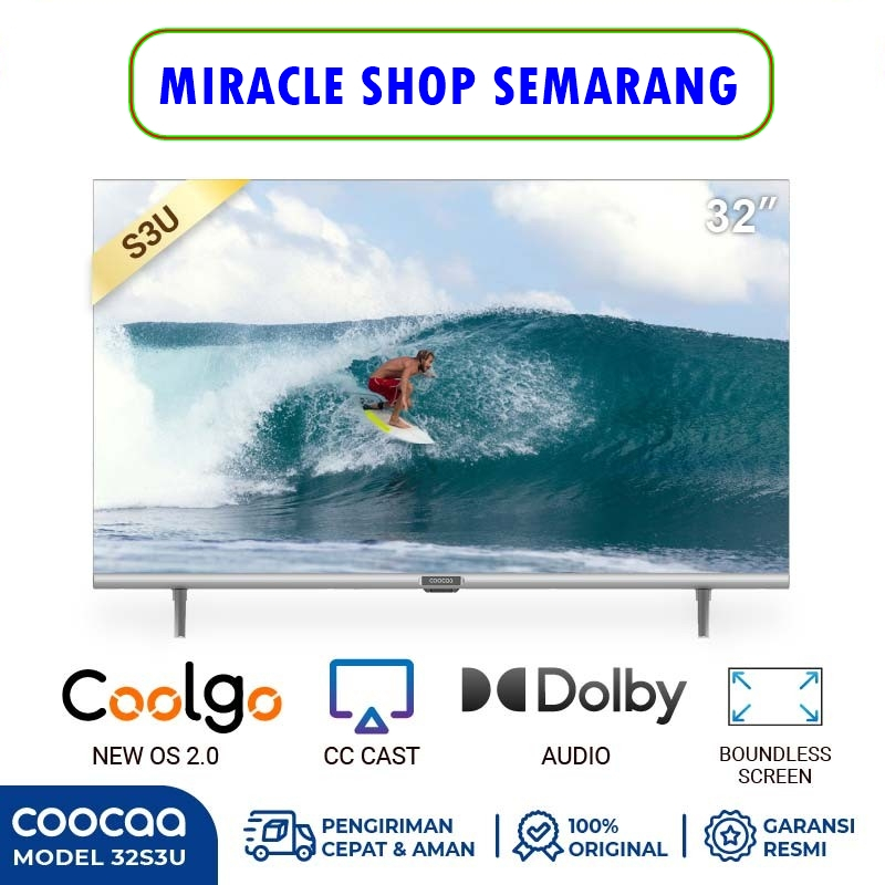 COOCAA 32 inch Digital Smart TV 32S3U Garansi Resmi