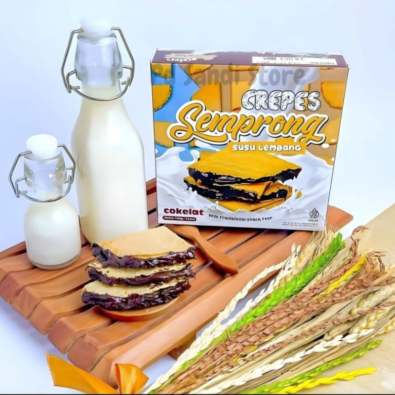 

Cemilan Kue Crepes Semprong Coklat Susu Lembang