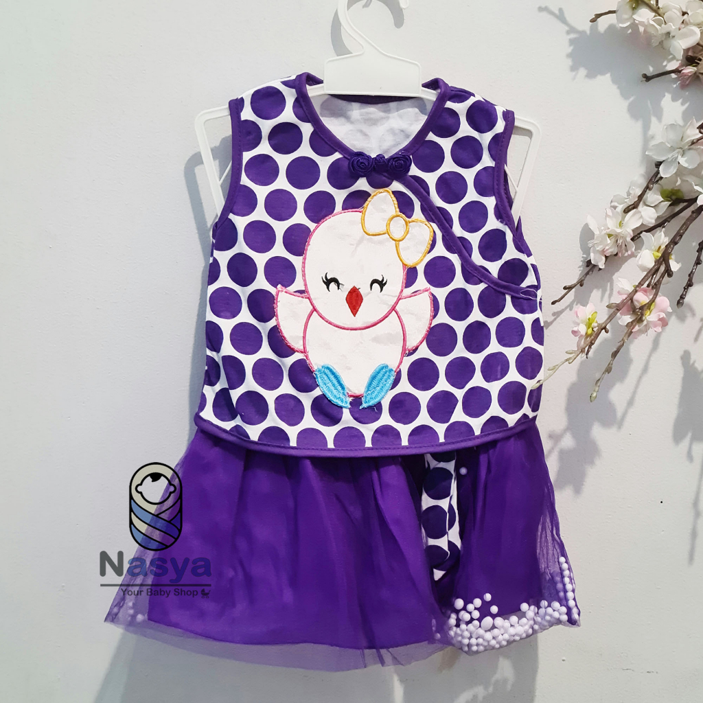 [KK-010] Setelan Bayi Rok Pompom / Set Baju Anak cewe usia 3-12 bulan Keren