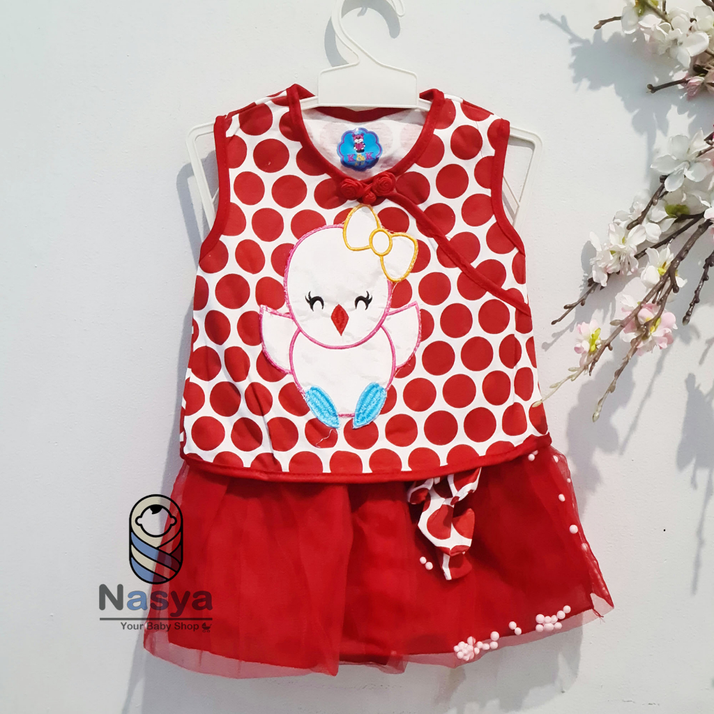 [KK-010] Setelan Bayi Rok Pompom / Set Baju Anak cewe usia 3-12 bulan Keren