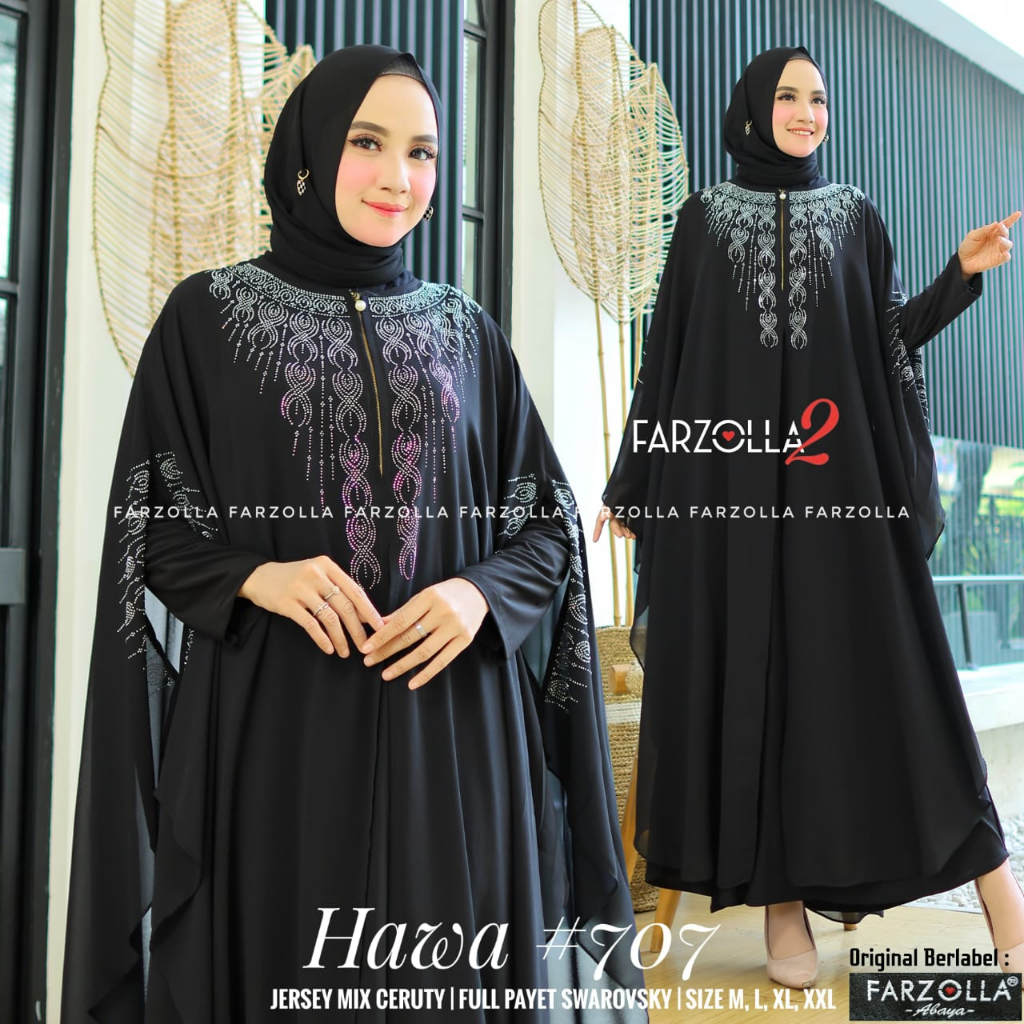 HAWA GAMIS KAFTAN MUSLIM BORDIR original produk by farzolla