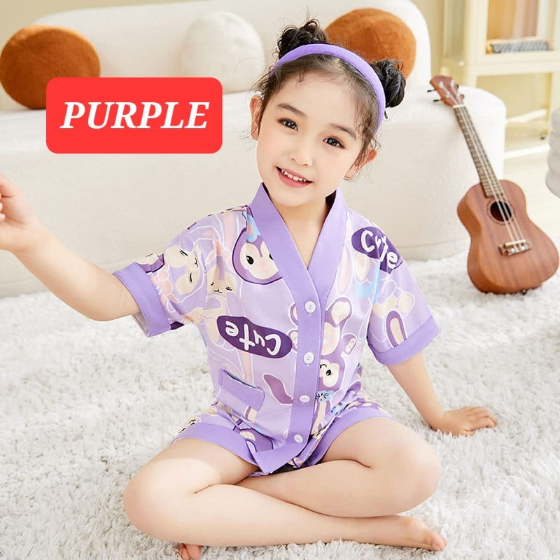 PIYAMA KAWAII BAJU TIDUR ANAK CEWEK COWOK FASHION KOREA IMPORT SETELAN SANTAI LUCU ADEM