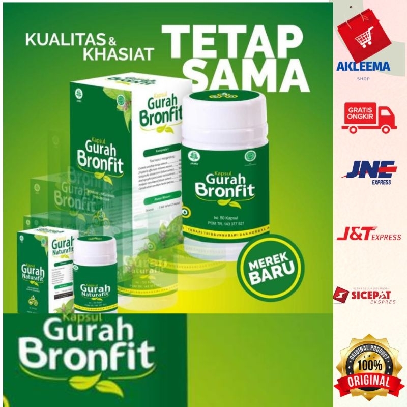 Kapsul Gurah  BRONFIT NATURAFIT ORIGINAL 100%
