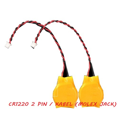 BATERAI BATTERY BATERE BATRE CMOS ACER IBM LENOVO HP  CR1220 ASU ROG A502 2 PIN KABEL LAPTOP NOTEBOO