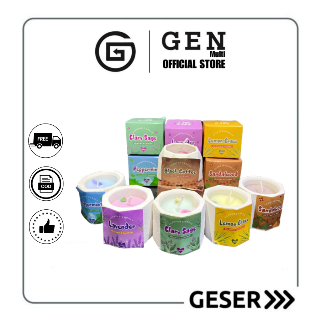 GEN - Natural Scented Candle 40ml / Lilin Wangi Aromatherapi / Natural Scented Candle Premium