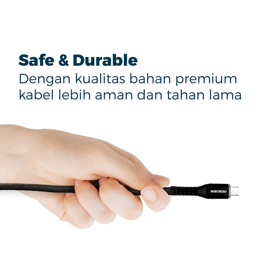 Reborn R-M100 Kabel Data Usb Micro Fast Charging 3.0A 1M
