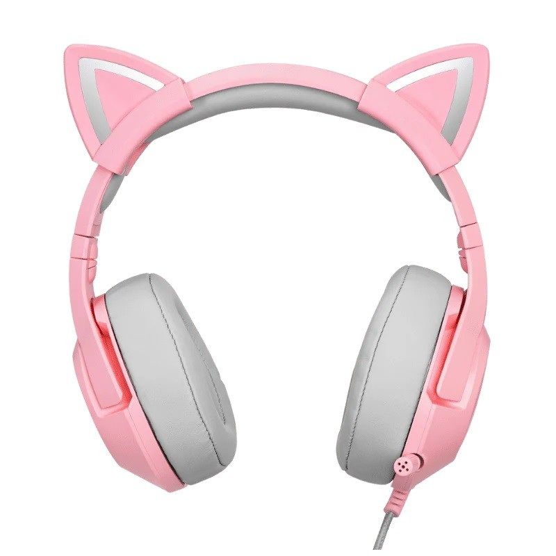 Onikuma K9 Elite Stereo Gaming Headset with Cat Ears - Pink