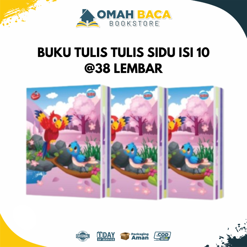 

BUKU TULIS 58 LEMBAR SIDU PER PACK ISI 10