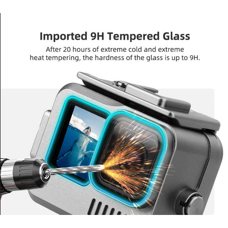 Sunnylife 40m Waterproof Case Aluminum Alloy Gopro Hero 11 / 10 / 9