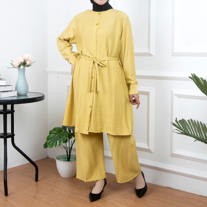 Oneset Setelan Jamela Dress Lebaran Fashion Muslim Terbaru