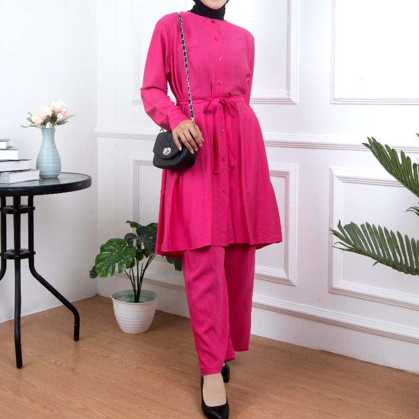 Oneset Setelan Jamela Dress Lebaran Fashion Muslim Terbaru