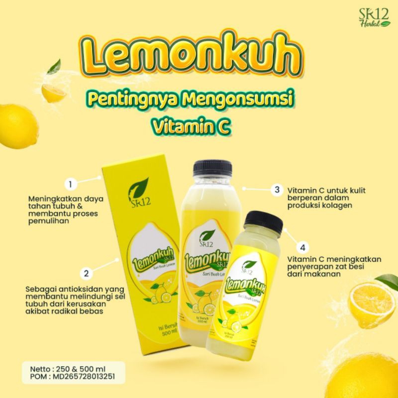

SR12 LEMONKUH 250ml, 500ml // IMUN BOOSTER // MENYEGARKAN BADAN