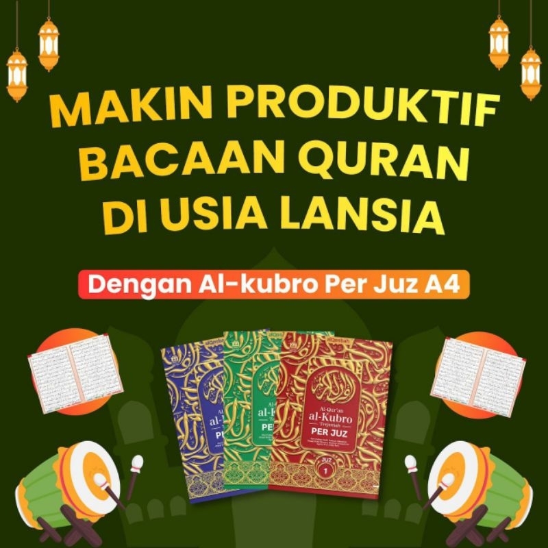 Al-Quran Per Juz Huruf Khat Besar Mushaf Al-Qur'an Al- Kubro At Taqwa Cocok Untuk Orangtua Lansia