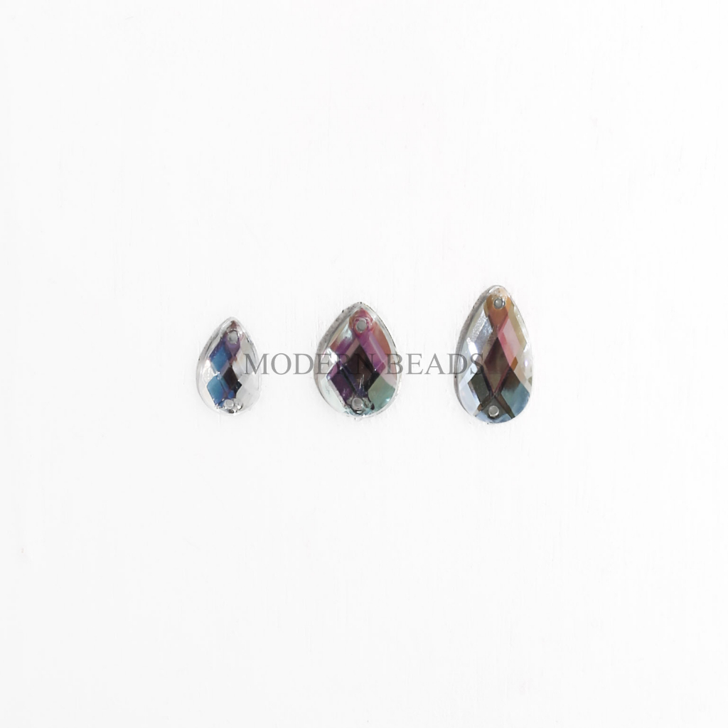 [25 pcs] Payet / Diamond Kristal Akrilik / Acrylic AB / Pelangi Grade A Tetes 8x13mm , 9x17mm , 10x14mm