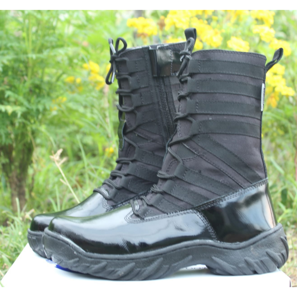 Sepatu Pdl Pria Sepatu Safety boot pdl Kerja tni porli brimob Sepatu kulit