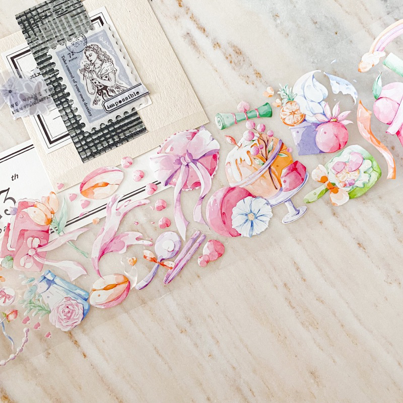 

YRJQ Studio Spring Peach Washi & PET Tape