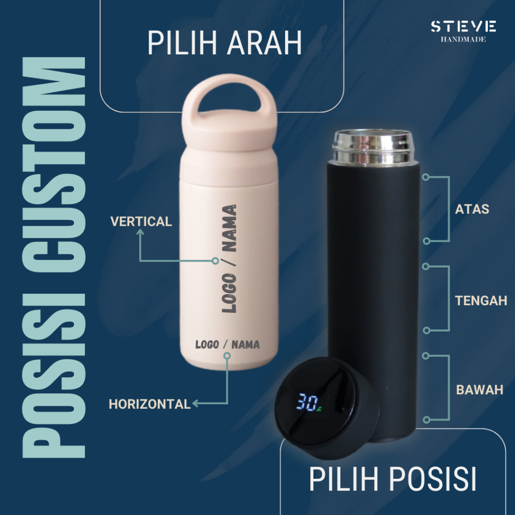 Botol minum stainless termos vacuum tumbler travel mug TM0309 Pink
