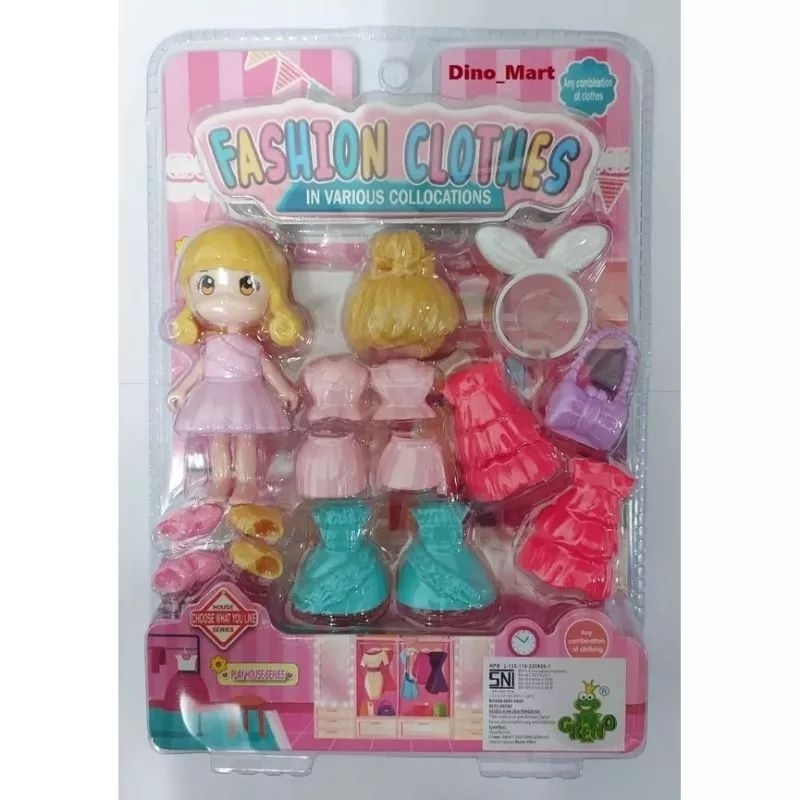JOFESTORE88 X FerenHongXia MAINAN ANAK BONEKA PEREMPUAN DAN AKSESORIS FASHION CLOTHES 878 79A