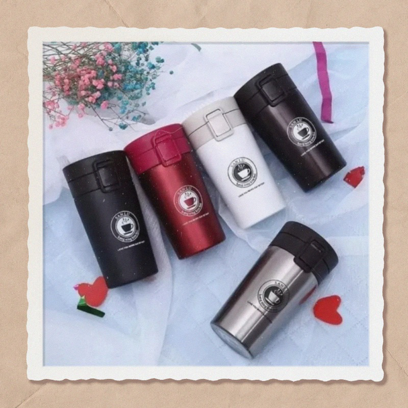 TUMBLER TAHAN PANAS/TERMOS KOPI STAINLES/TERMOS MINI 380ml