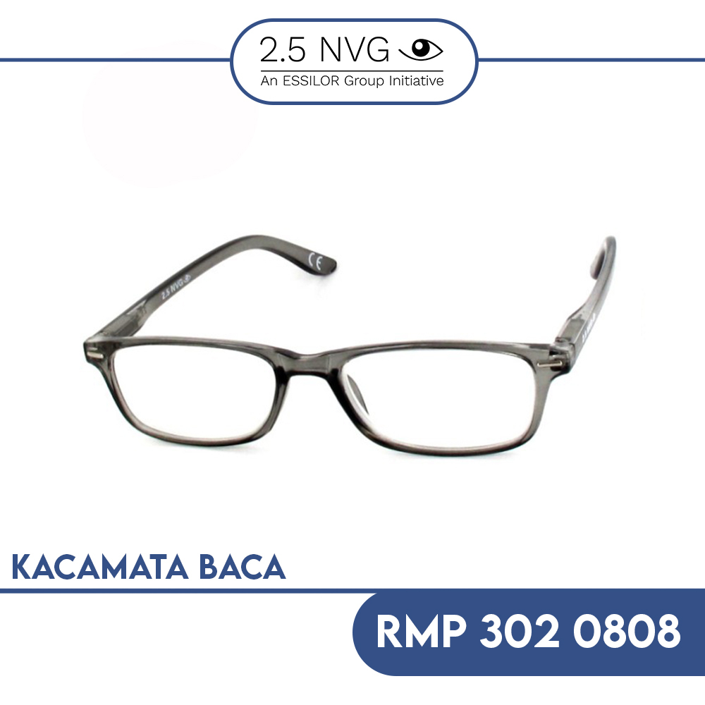 2.5 NVG By Essilor Kacamata Baca Plus Unisex Pria Dan Wanita Kaca Mata Orang Tua RMP 302 0808