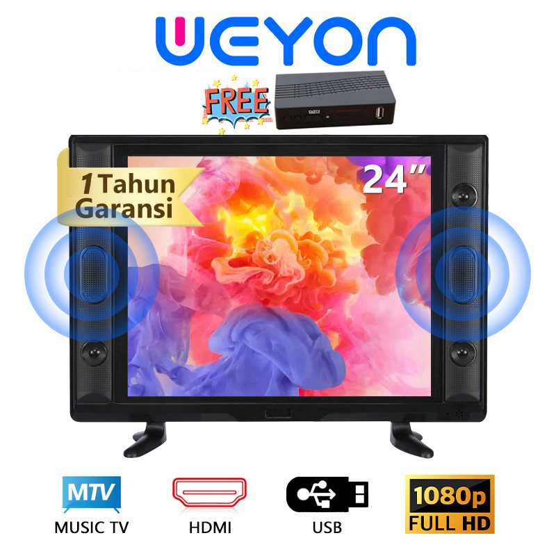 Weyon TV LED 24 inch Smart TV Televisi With STB(SMART-W24AWIDE)