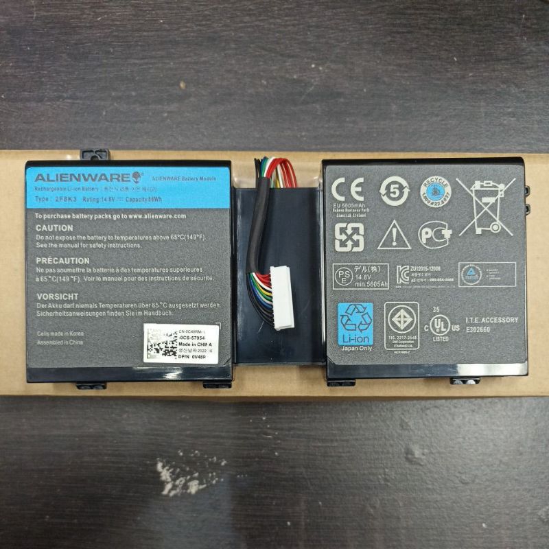 Baterai DELL Alienware 17 18 18x M17X R5 M18X R3 2f8k3