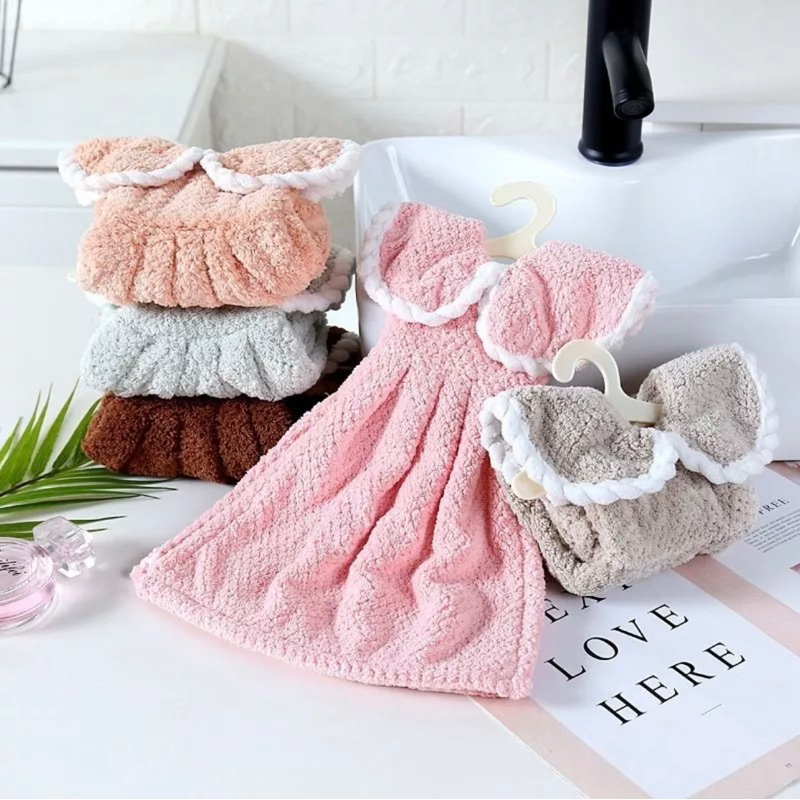 YS - Lap tangan dress / hand towel baju dress / serbet tangan gantung