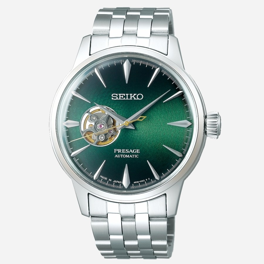 Seiko Presage SSA441J1 Grasshopper Automatic Open Heart Green SSA441