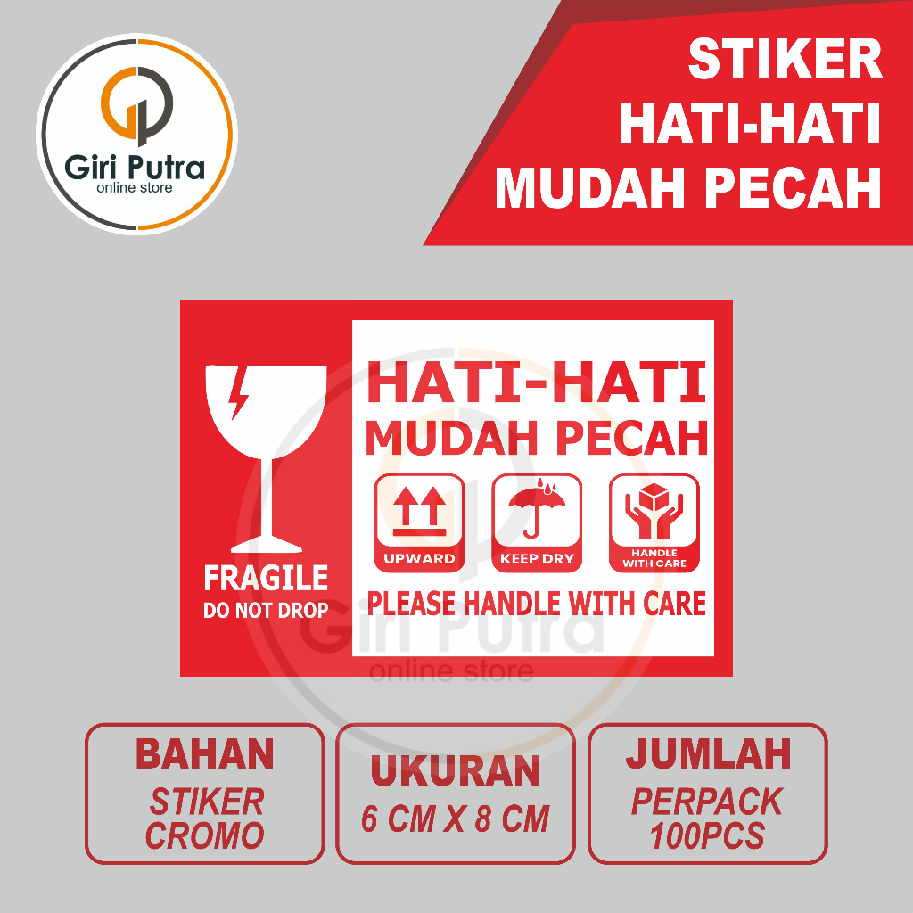 

Stiker Paket / Stiker HATI - HATI MUDAH PECAH