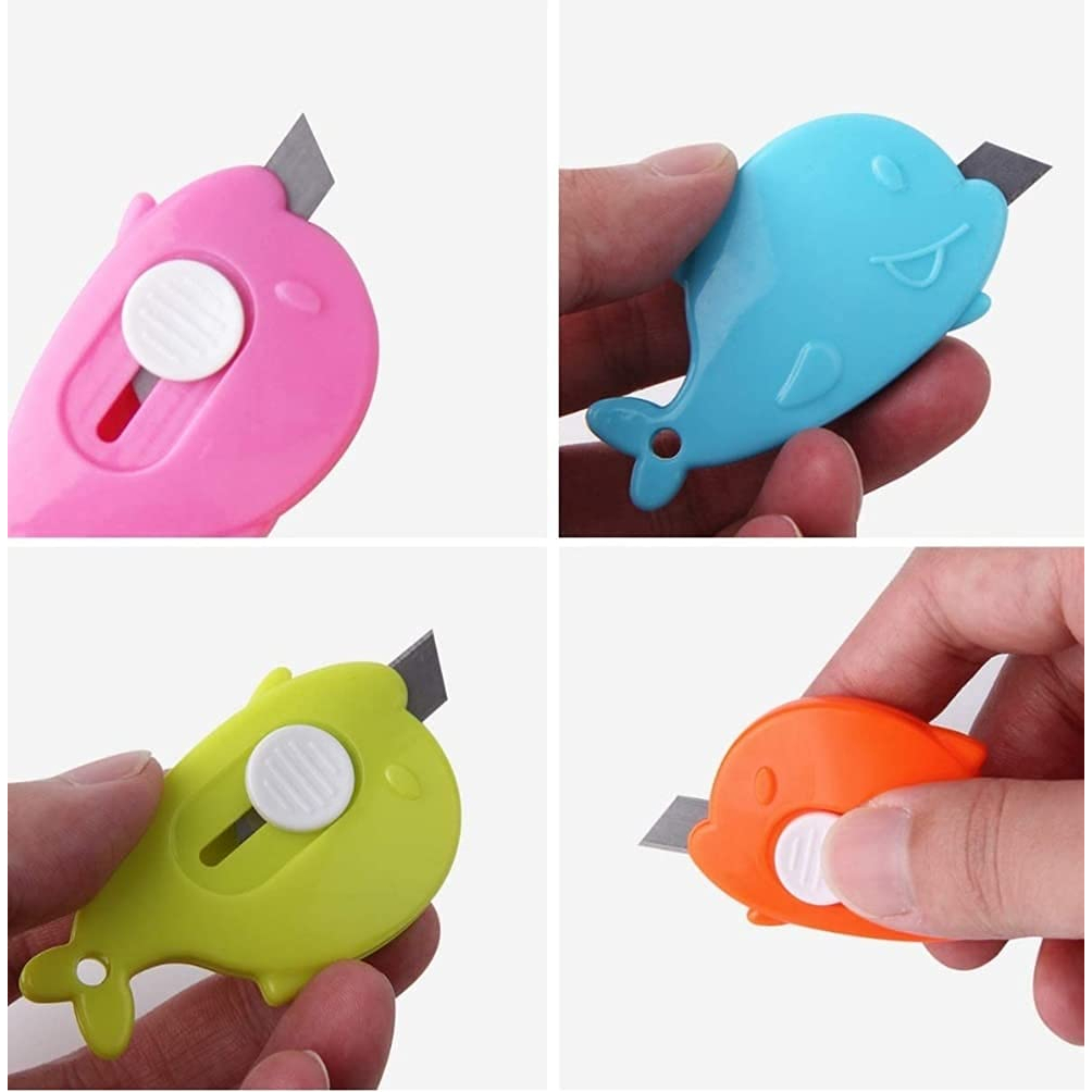 Cutter Mini Model Dolphin Pembuka Paket Cute Box Cutter - BUM