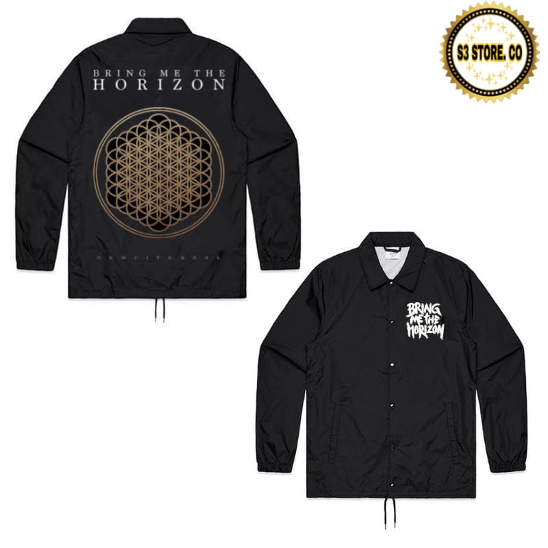 JAKET COACH BMTH BRING ME THE HORIZON LITLLE DEVIL Band metal WINDBREAKER COACH JACKET pria wanita d