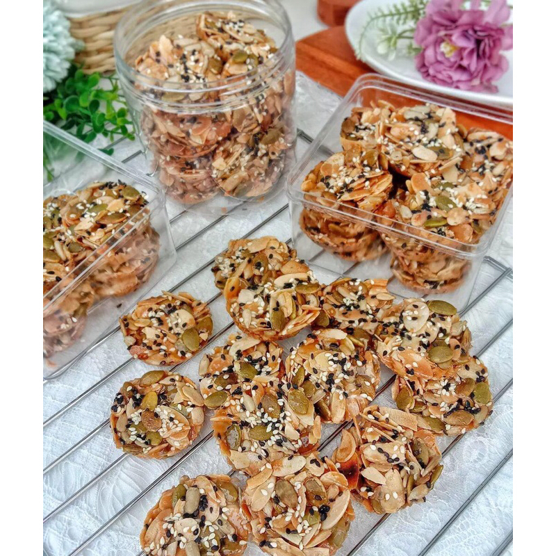 

500 gram Florentine Cookies/cookies diet sultan rendah kalori/florenta cookies mix nut