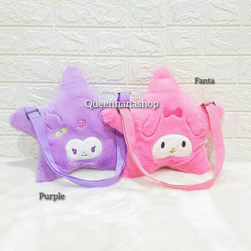 New Tas Selempang Boneka Bentuk Bintang Cute Karakter