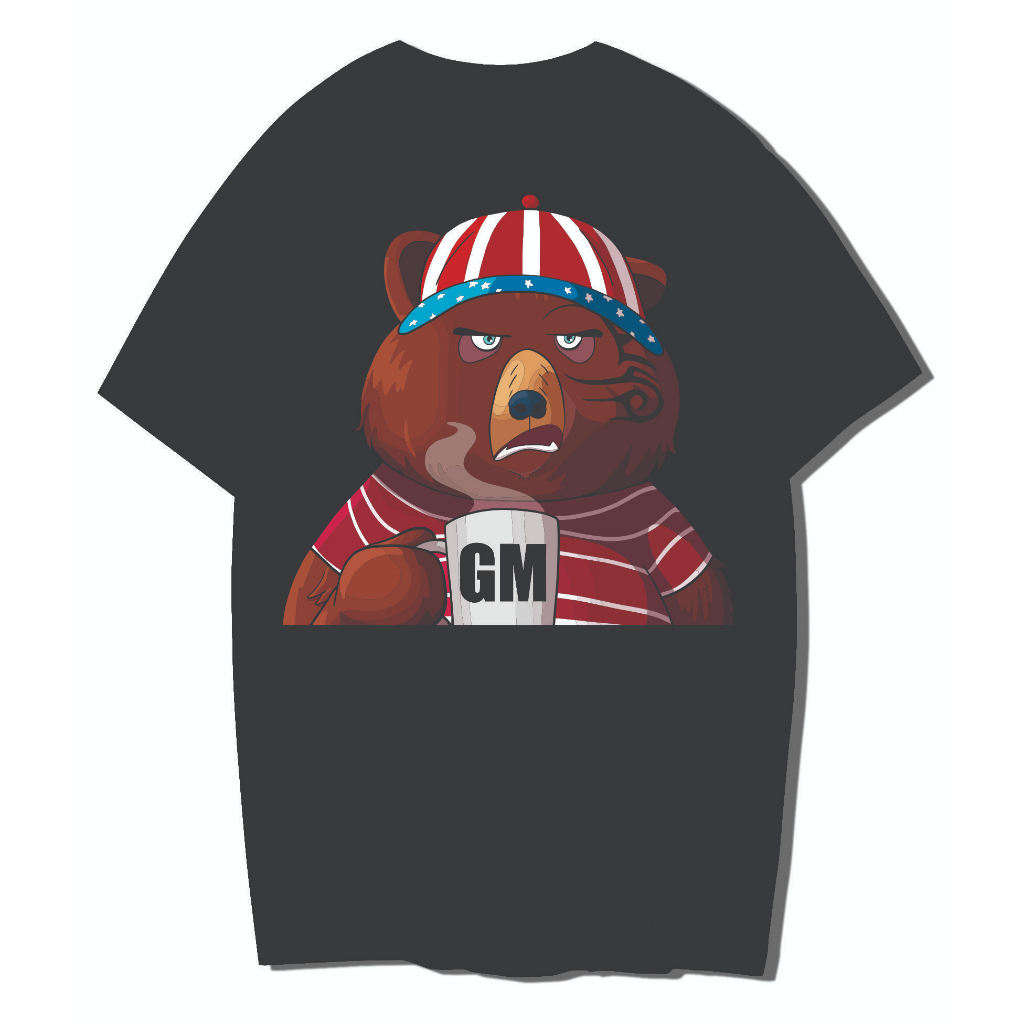 Oblong T-shirt nft BIGBEAR / Kaos Nft BIGBEAR011 Cotton