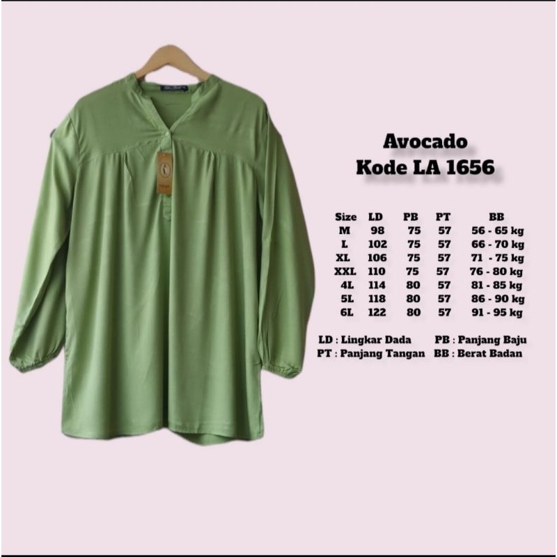 Blouse katun polos premium Sage_avocado