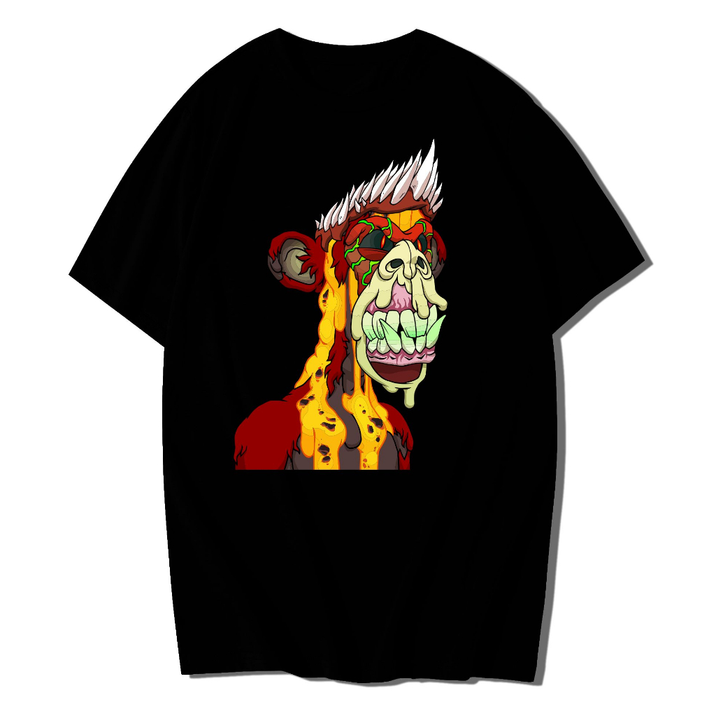 Oblong T-shirt nft BAYC / Kaos Nft APE012 Katun