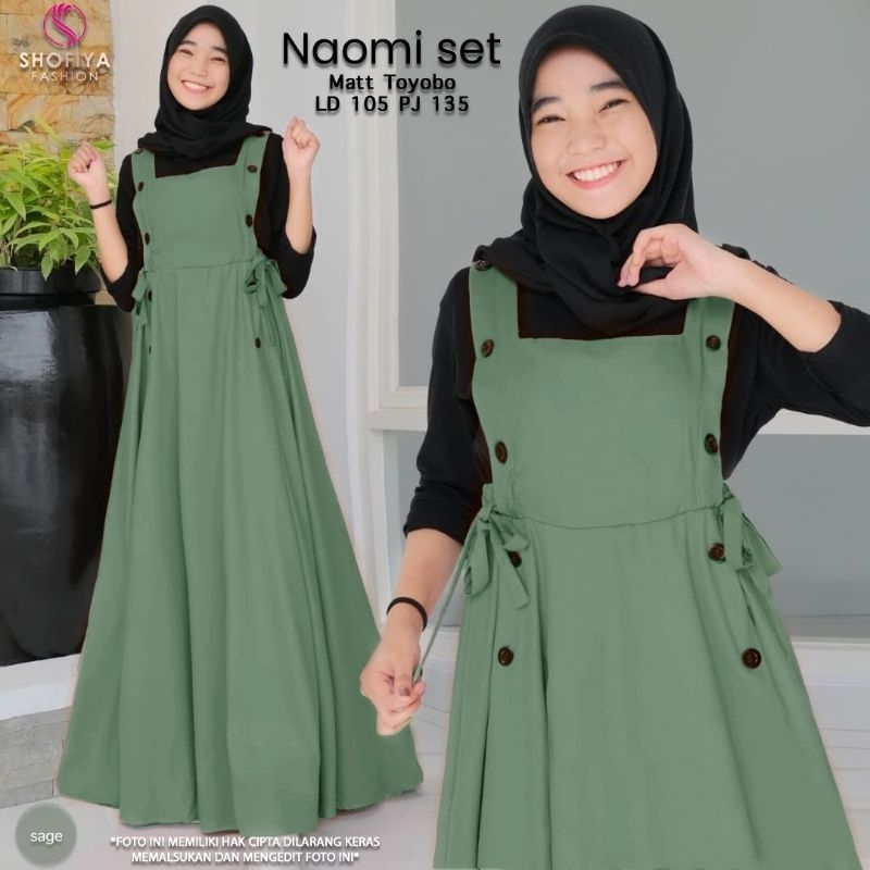 [READY STOCK] NAOMI SET BY SHOFIYA SET OVERALL KEKINIAN