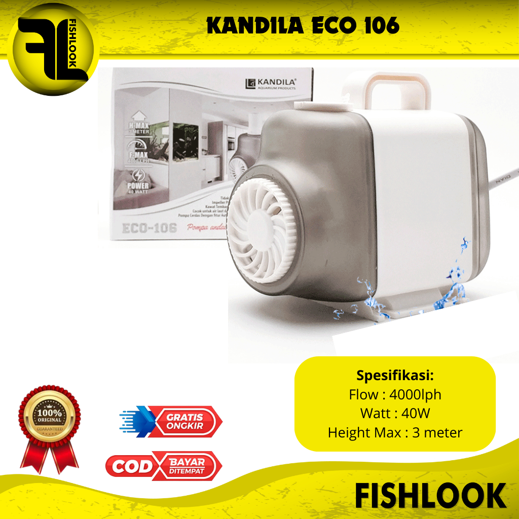 KANDILA ECO 106 ECO106 MESIN POMPA CELUP POWER HEAD AQUARIUM LOW WATT