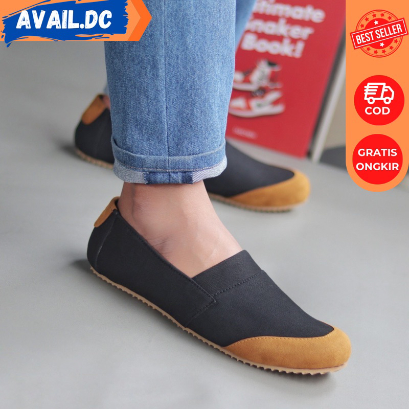 AVAIL.DC Sepatu kasual pria slip on ken original / sepatu pria selop kanvas premium