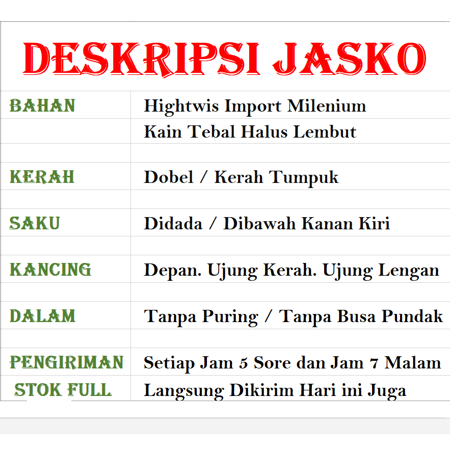 WAJIB PUNYA JASKO JAS KOKO LIS POLOS KOMBINASI TERLARIS JASKO ABU TUA LIS HITAM PUTIH KUNING MERAH
