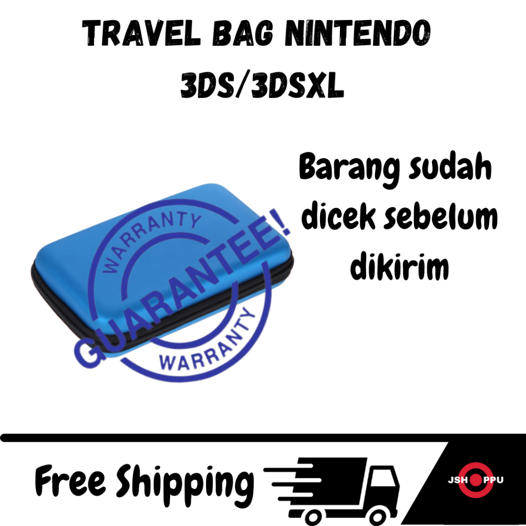 Tas 3DS Dompet Airfoam Pouch Pocket Case Travel Bag Nintendo 3DS 3DS XL LL NEW 3DS 2DS XL LL Hard Pouch