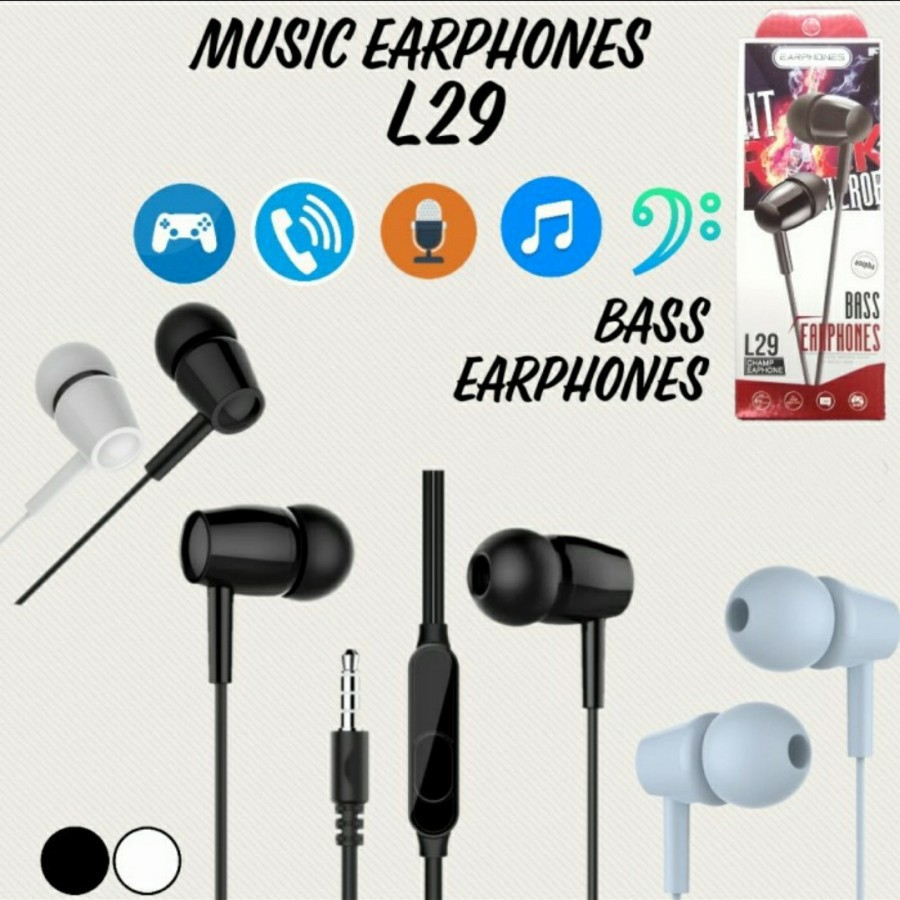 HF L29 / D21 | HANDSFREE HENSET EARPHONE UNIVERSAL JACK 3.5MM