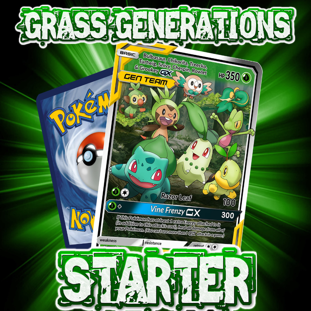 KARTU POKEMON TCG HOLOGRAM SPECIAL (TAG TEAM) - GRASS STARTER