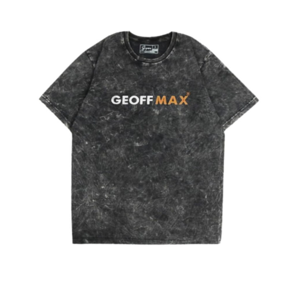 Geoff Max Official Shop - T-Shirt Distro Woshing Litle Text Black Sandwash