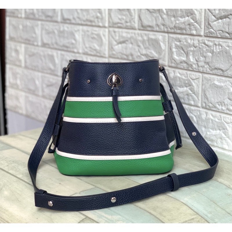 Preloved Kate Spade Marti Stripe Applique Small Bucket Multi