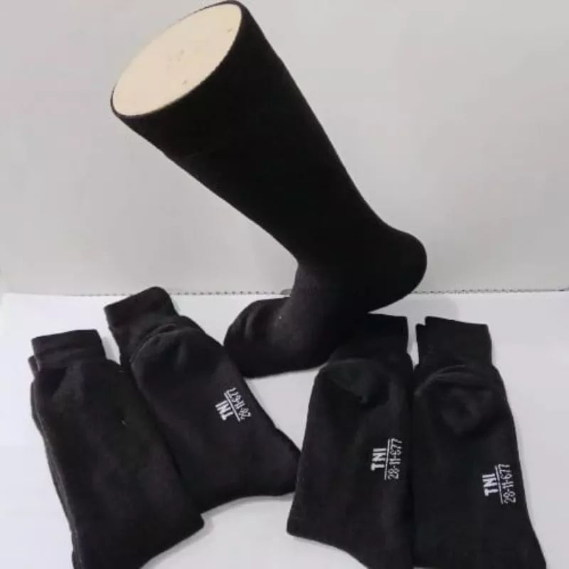 Kaos Kaki Pdl TNI Polri Security Satpam Banser Panjang warna Hitam Bahan Tebal Berkualitas