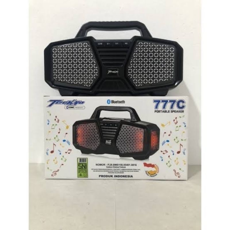 Speaker Bluetooth Portable Teckyo 777C Radio FM USB Mp3 Original Musik Box