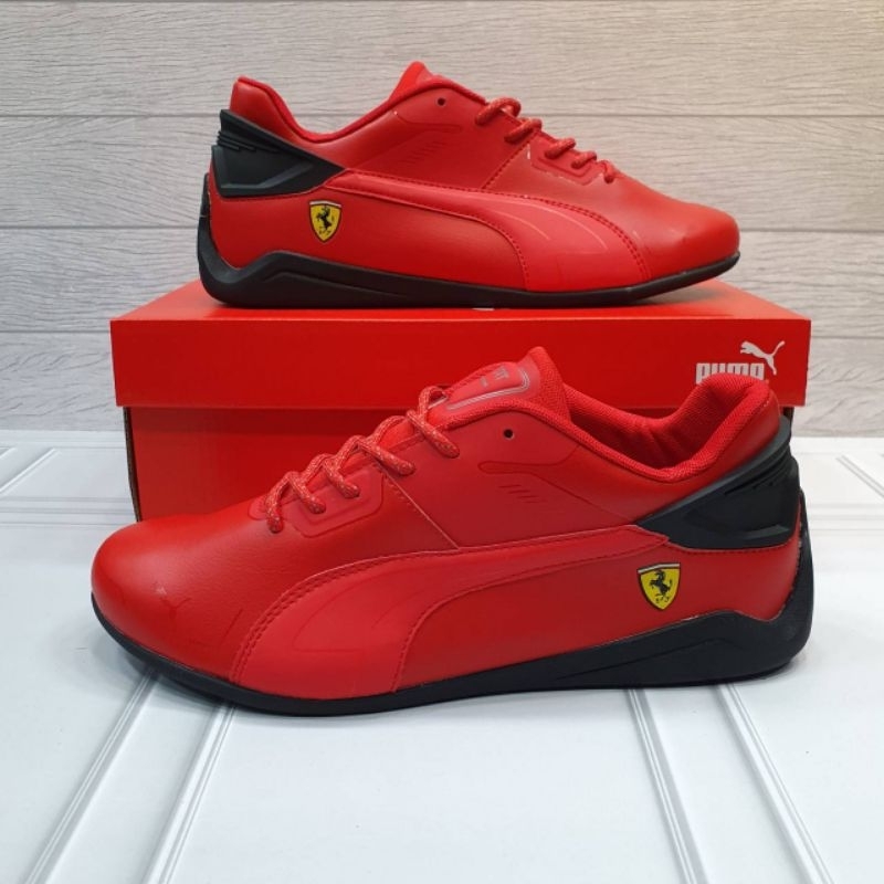 Sepatu Sneaker Pria Puma Ferrari Drift Cat Red black