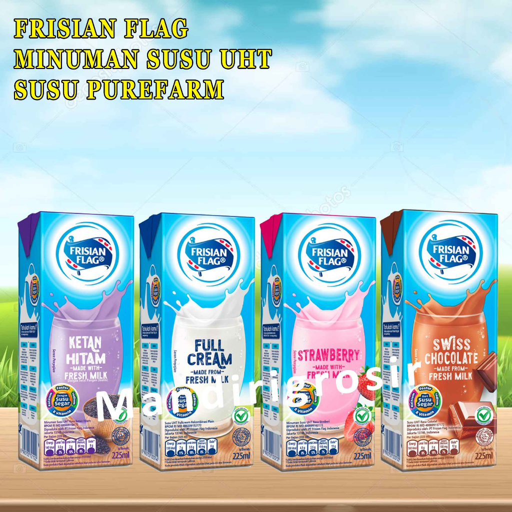 Frisian Flag * Susu UHT * Susu Bendera Purefarm * 225ml