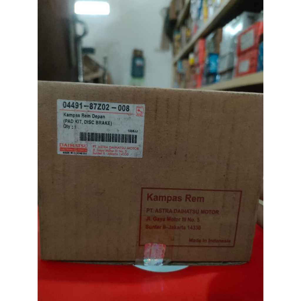 Kampas Rem Depan Belakang Avanza Rush Xenia Daihatsu